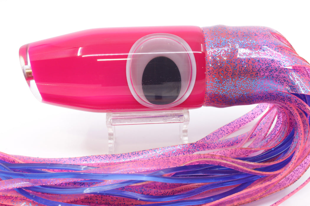 Crampton Baits Pink Pearl Doll Eyes XL Plunger 14" 9.8oz Skirted Pink/Blue