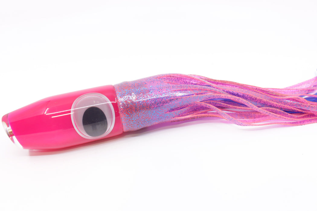 Crampton Baits Pink Pearl Doll Eyes XL Plunger 14" 9.8oz Skirted Pink/Blue