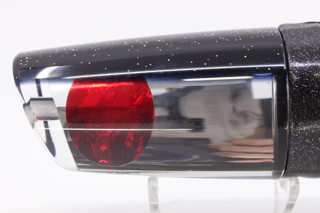 TANTRUM Lures Mirrored Black Back Red Eyes XL Kaboom 14" 10.5oz Vinyl Black