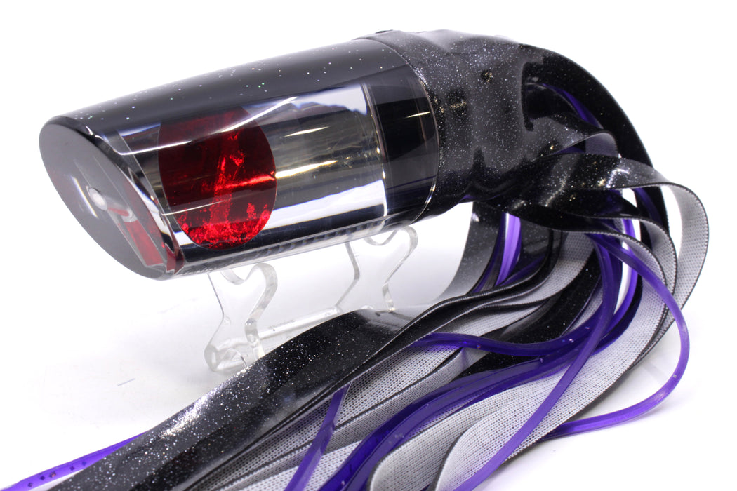 TANTRUM Lures Mirrored Black Back Red Eyes XL Kaboom 14" 10.5oz Vinyl Black