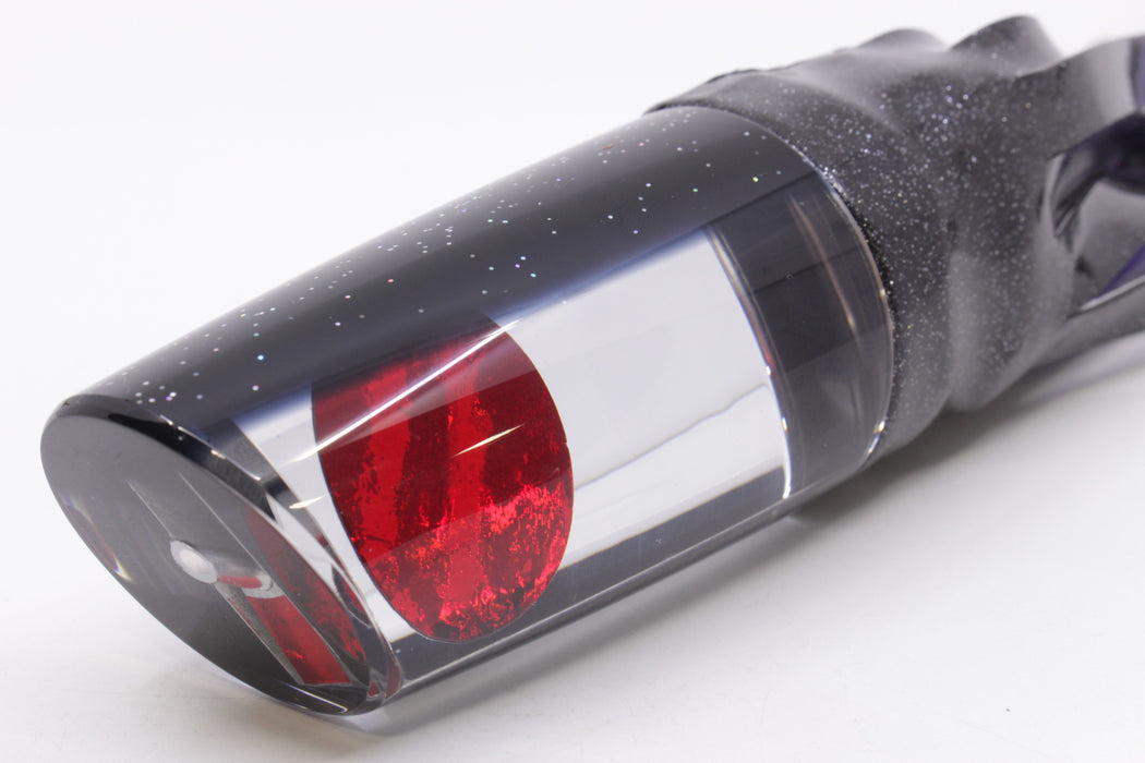 TANTRUM Lures Mirrored Black Back Red Eyes XL Kaboom 14" 10.5oz Vinyl Black