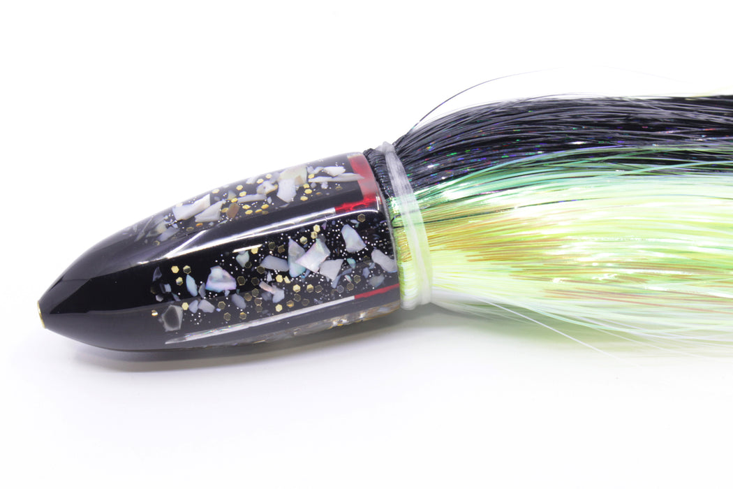 Crampton Baits Black S&P Bullet 9" 3.6oz Strobez Yellowfin