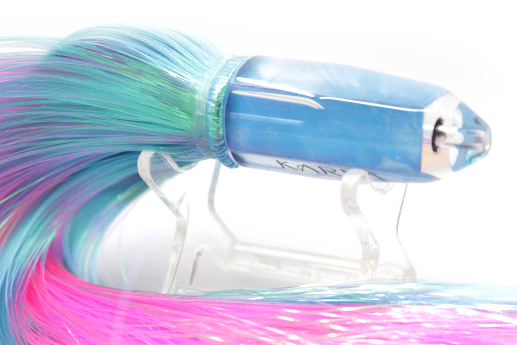 Koya Lures Blue MOP Karma Bullet 7" 3.3oz Strobez Flashabou Ice Blue-Pink