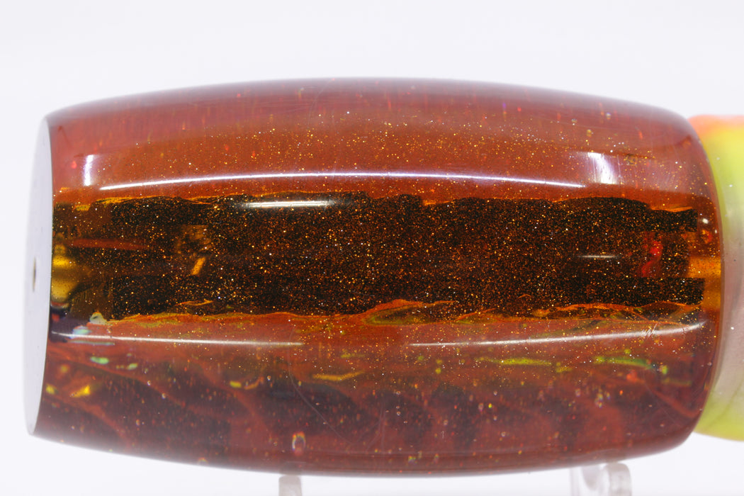 Coggin Lures Orange Dichro Root Beer Back Tado Mauna Kea 45 14" 15oz Skirted