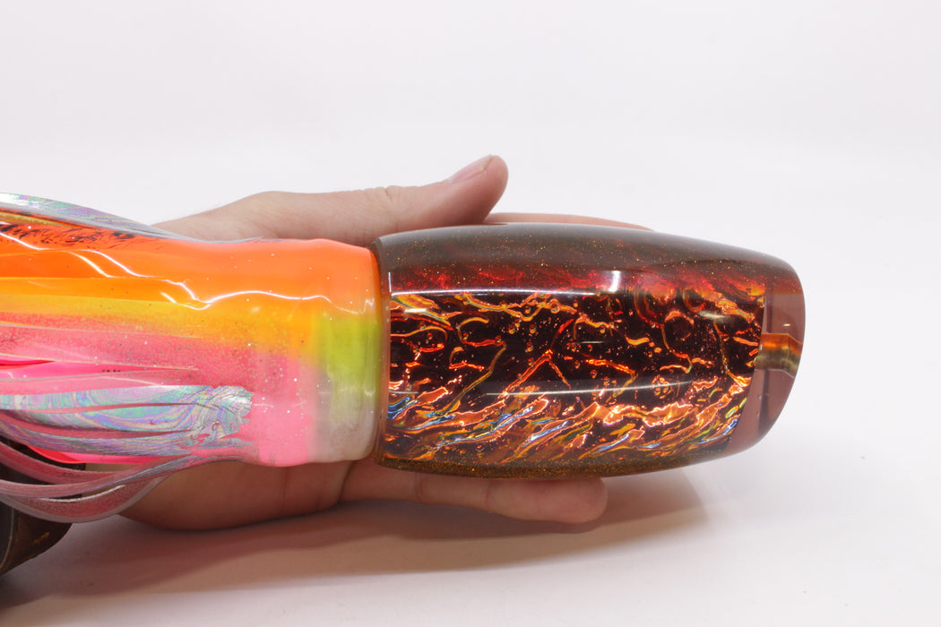 Coggin Lures Orange Dichro Root Beer Back Tado Mauna Kea 45 14" 15oz Skirted