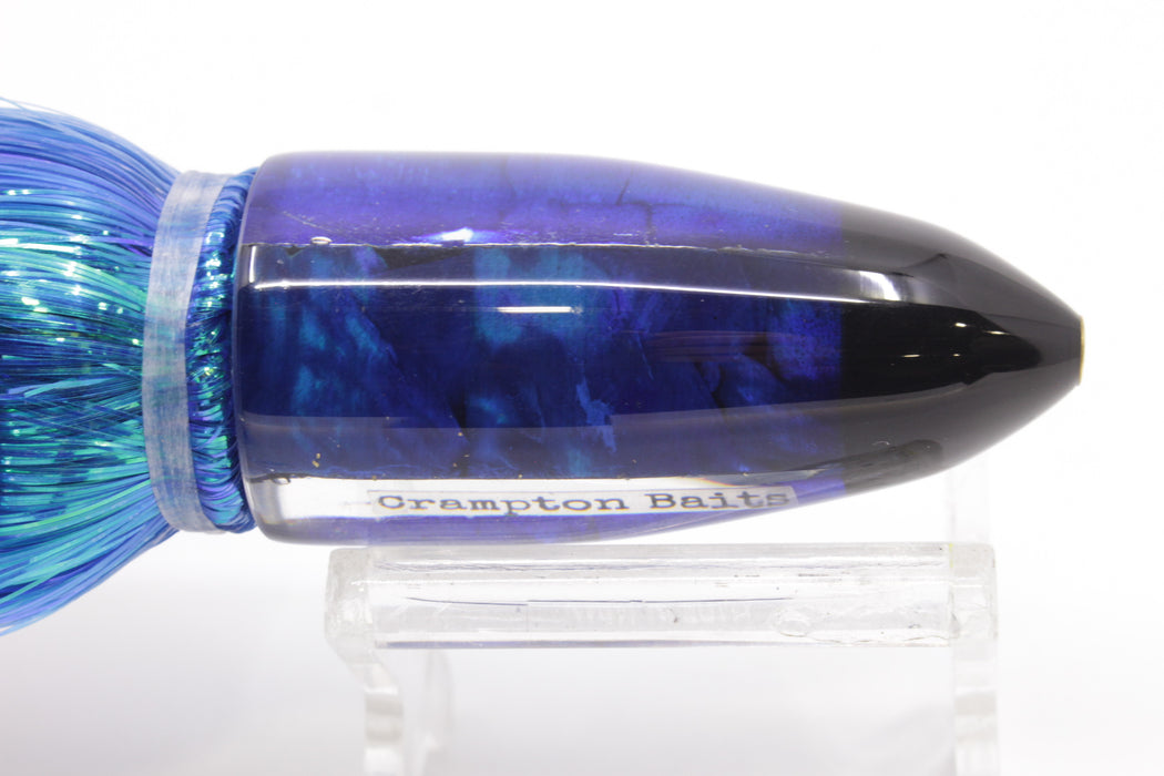 Crampton Baits Dark Blue MOP Bullet 9" 3.6oz Strobez Royal Blue/Purple