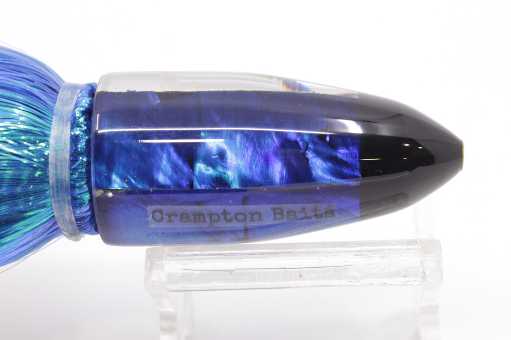 Crampton Baits Dark Blue MOP Bullet 9" 3.6oz Strobez Royal Blue/Purple