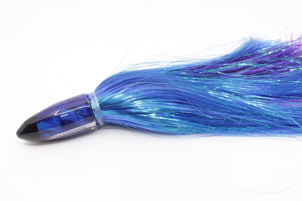 Crampton Baits Dark Blue MOP Bullet 9" 3.6oz Strobez Royal Blue/Purple