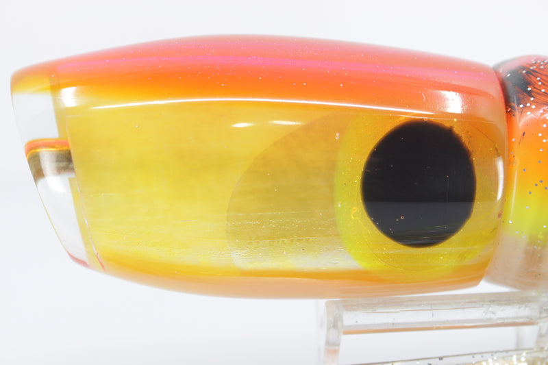 Coggin Lures Yellow Pearl Glass Pink-Orange Back Maui Plunger 14" 13.8oz Skirted