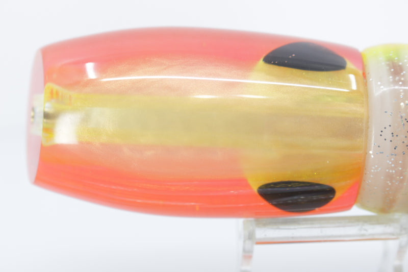 Coggin Lures Yellow Pearl Glass Pink-Orange Back Maui Plunger 14" 13.8oz Skirted