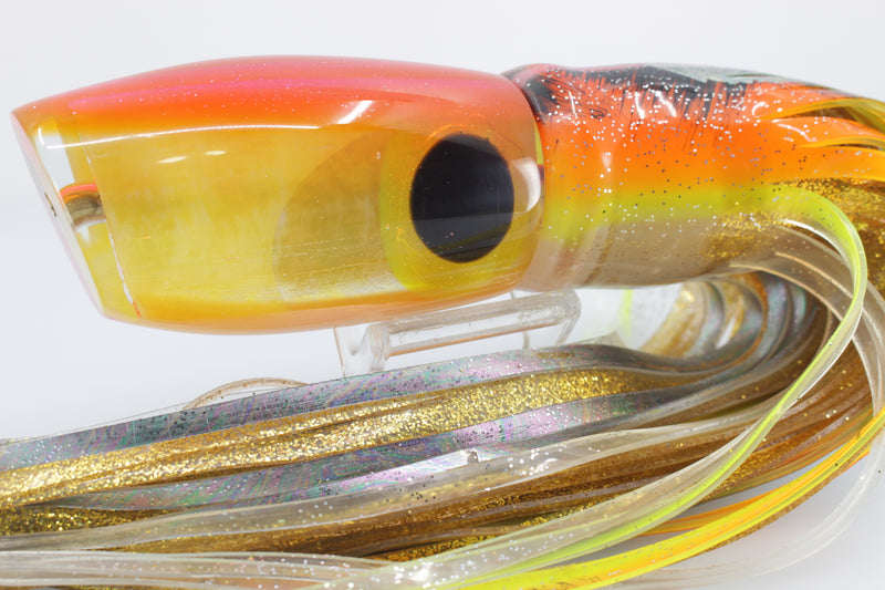 Coggin Lures Yellow Pearl Glass Pink-Orange Back Maui Plunger 14" 13.8oz Skirted