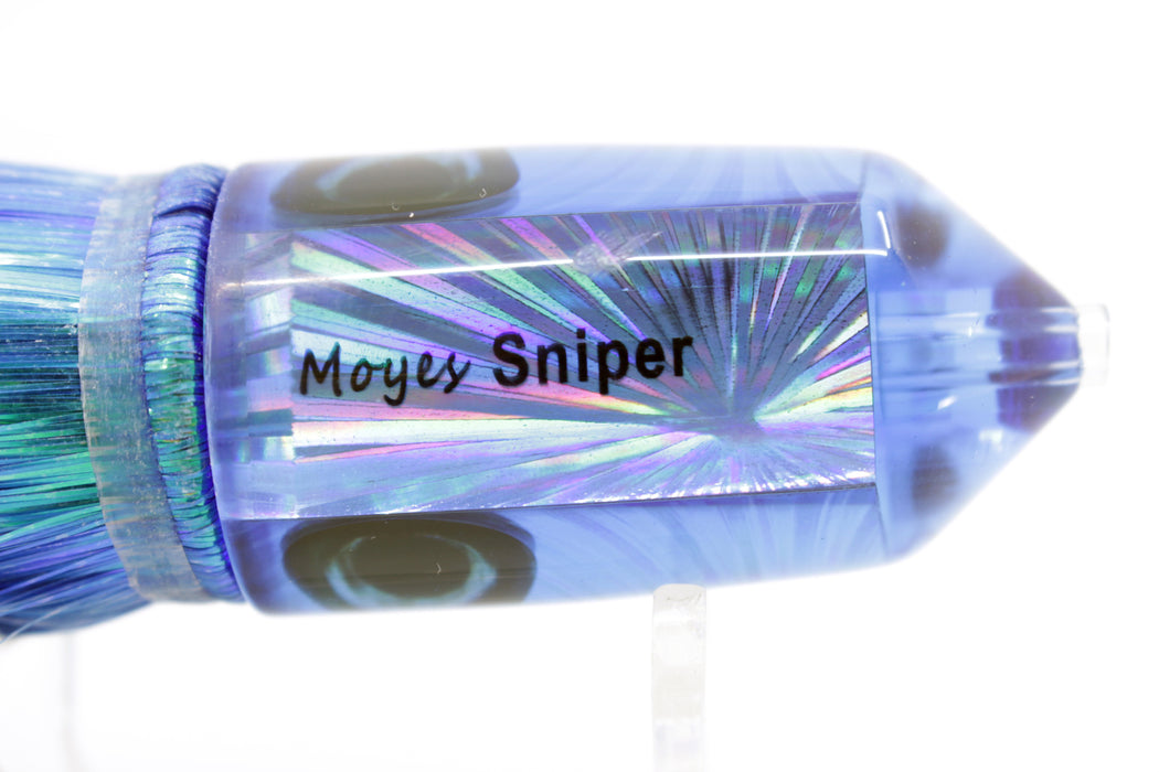 Moyes Lures Blue Starburst 2-Hole Small Sniper Jet 9" 5.7oz Strobez Flashabou
