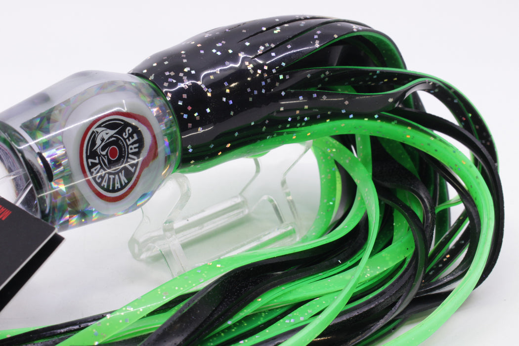 Zacatak Lures Silver Rainbow Medium Roach 9" 4.1oz Skirted Green Lantern