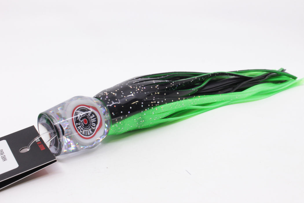 Zacatak Lures Silver Rainbow Medium Roach 9" 4.1oz Skirted Green Lantern