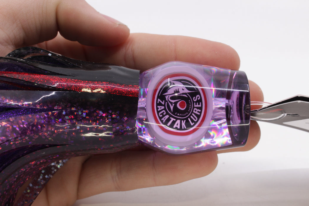 Zacatak Lures Purple Rainbow Medium Roach 9" 4.1oz Skirted Purple Haze