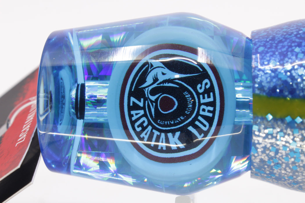 Zacatak Lures Blue Rainbow Medium Roach 9" 4.1oz Skirted Flying Fish