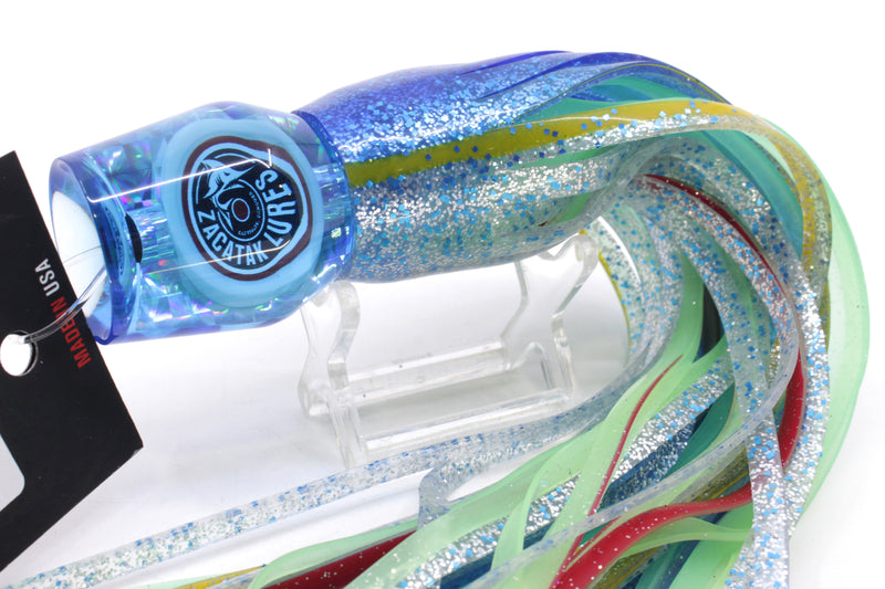 Zacatak Lures Blue Rainbow Medium Roach 9" 4.1oz Skirted Flying Fish