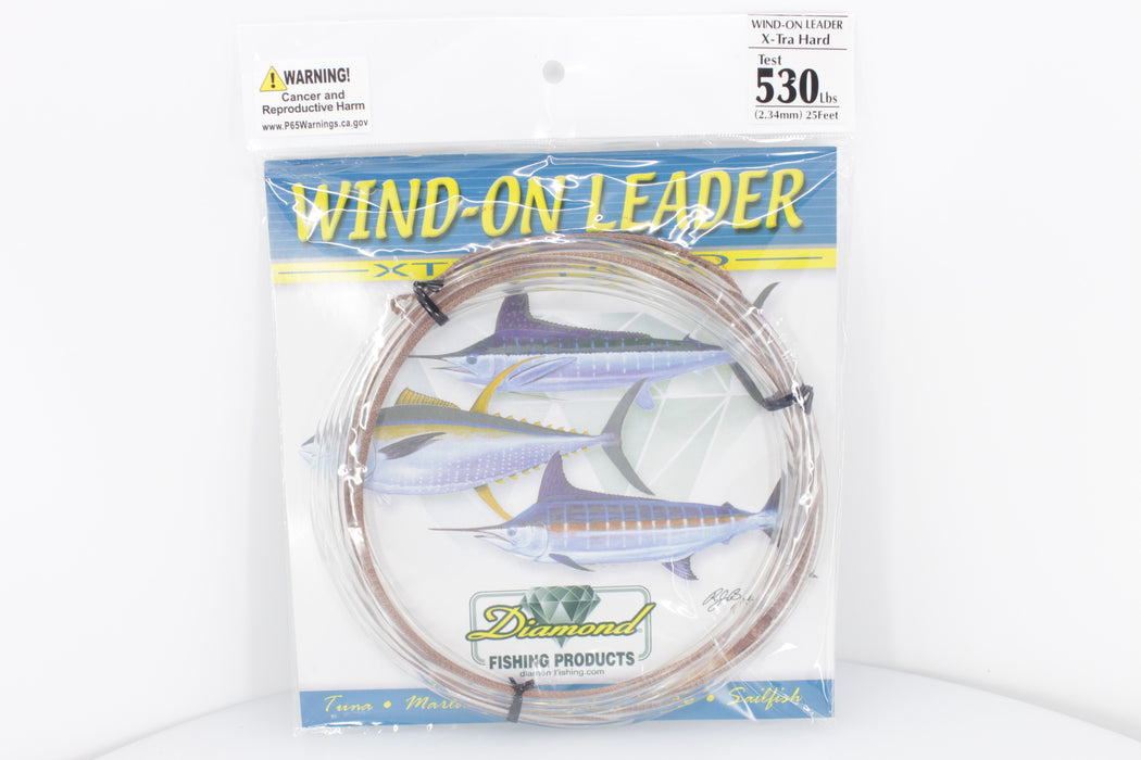 Diamond Fishing Products X-Tra Hard Wind-On Leader 25Ft