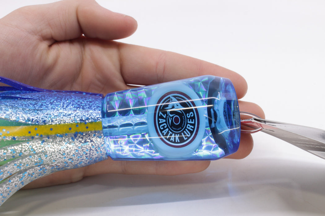 Zacatak Lures Ice Blue Rainbow Medium Vamp 9" 5oz Skirted Flying Fish