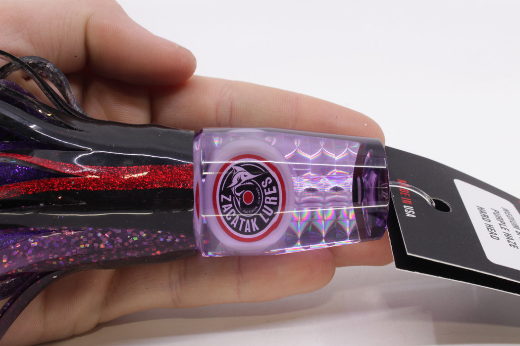 Zacatak Lures Purple Rainbow Medium Sprocket 9" 4.5oz Skirted Purple Haze