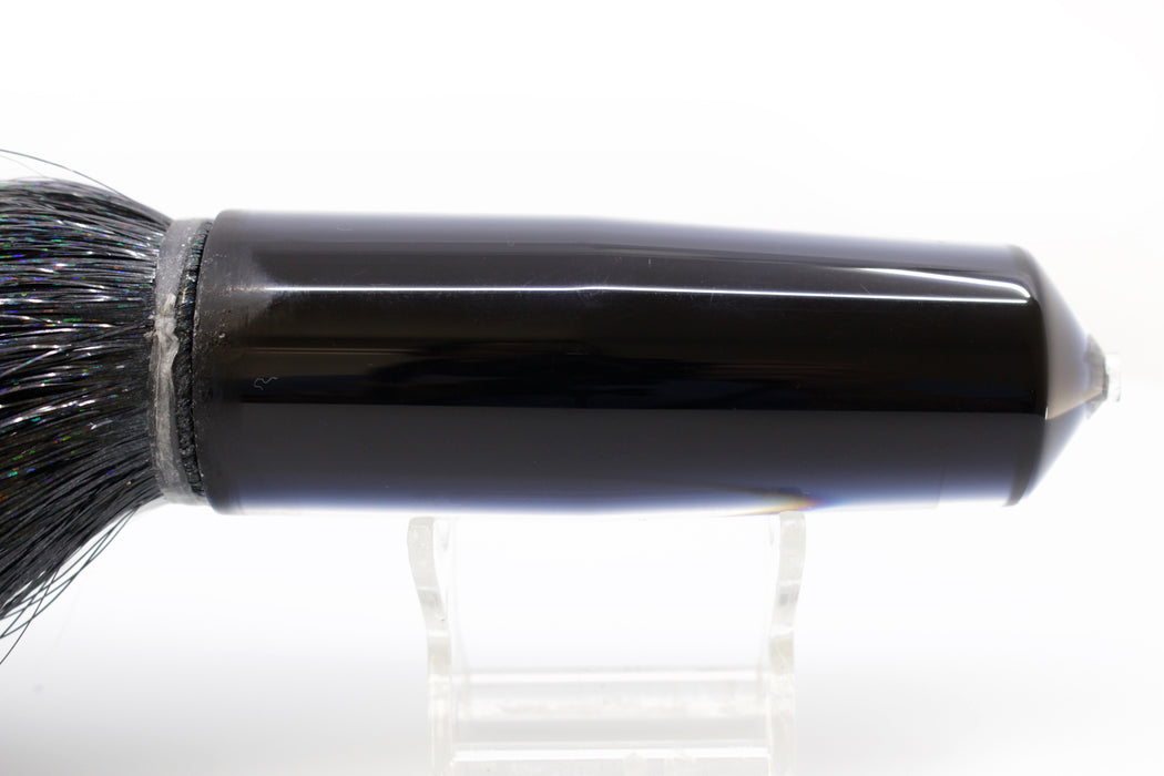 Moyes Lures Mirrored Black Back XL Sicario Bullet 14" 13.5oz Strobez Flashabou