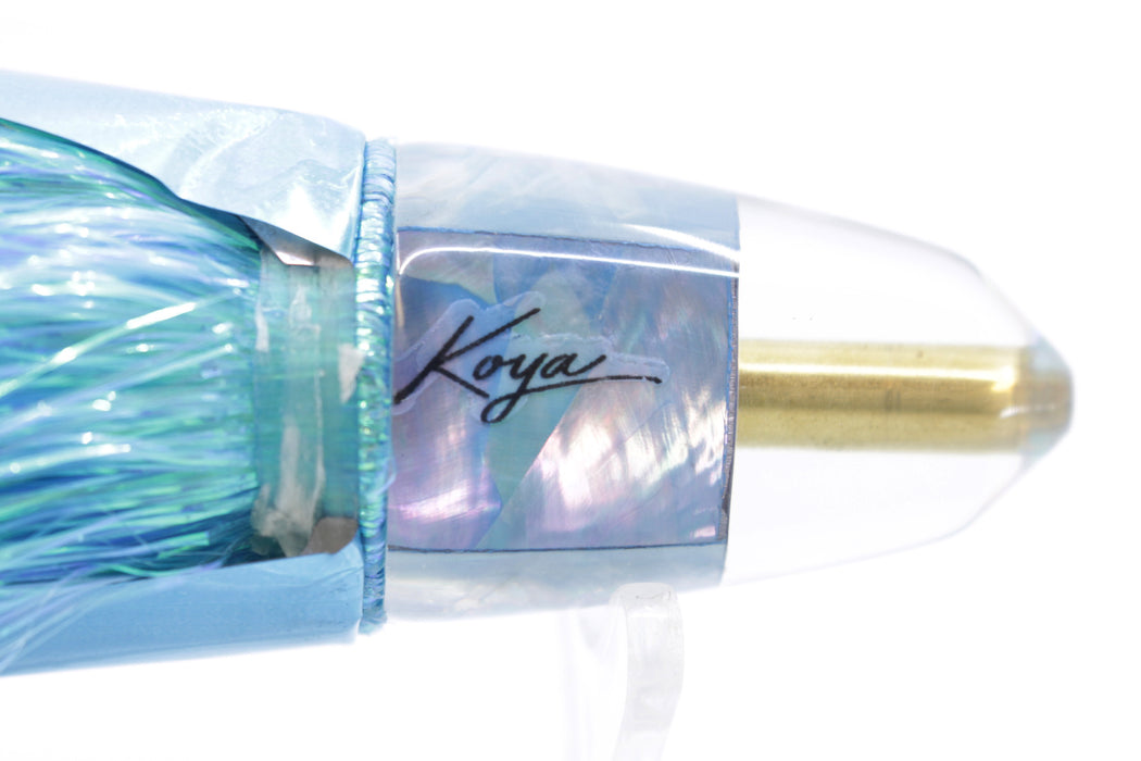 Koya Lures Blue MOP Mini AK Bullet 7" 4.5oz Strobez Flashabou with Wings