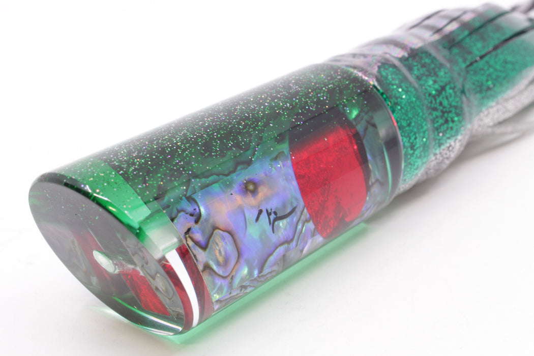 TANTRUM Lures Abalone Shell Green Back Large Tube 12" 8.5oz Skirted Green Aurora