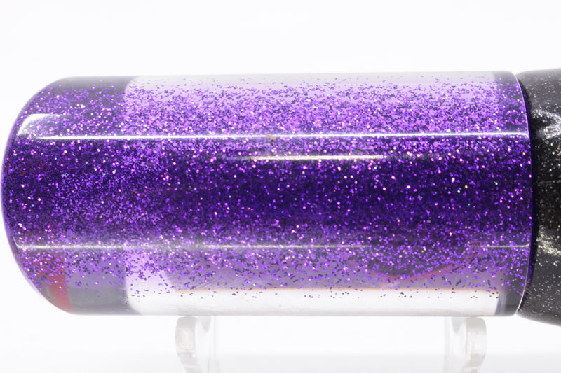 TANTRUM Lures Tahitian MOP Purple Back Large Tube 12" 7.3oz Vinyl Black