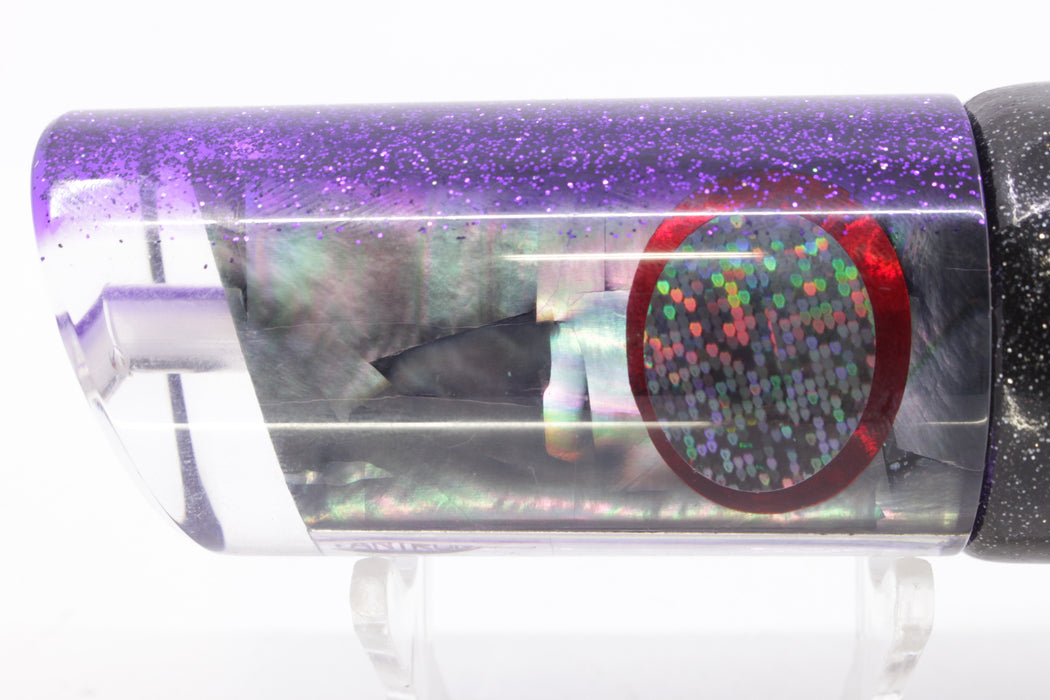 TANTRUM Lures Tahitian MOP Purple Back Large Tube 12" 7.3oz Vinyl Black