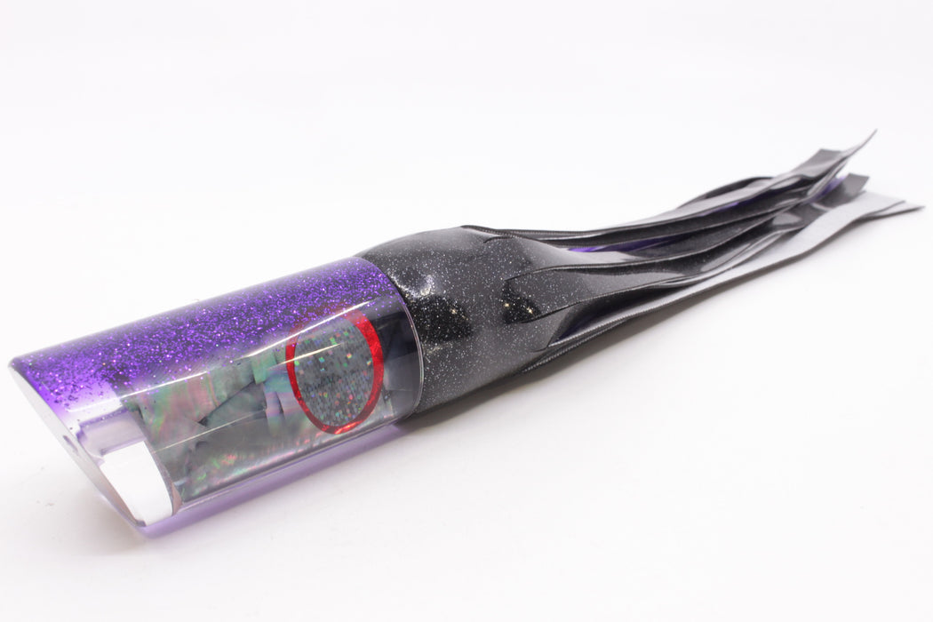 TANTRUM Lures Tahitian MOP Purple Back Large Tube 12" 7.3oz Vinyl Black