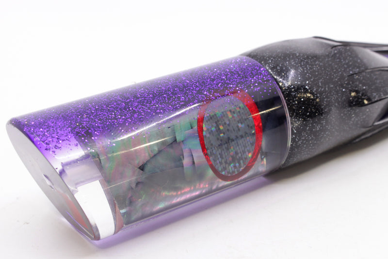 TANTRUM Lures Tahitian MOP Purple Back Large Tube 12" 7.3oz Vinyl Black
