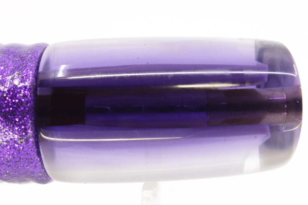 Crampton Baits Real White MOP Purple Back Mini HoG 9" 4oz Skirted Purple-Silver