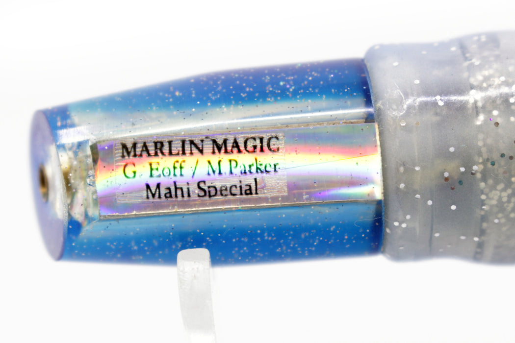 Marlin Magic White Awabi Blue Back Mahi Special 5.5" 2.1oz Skirted Blue-Black Bars