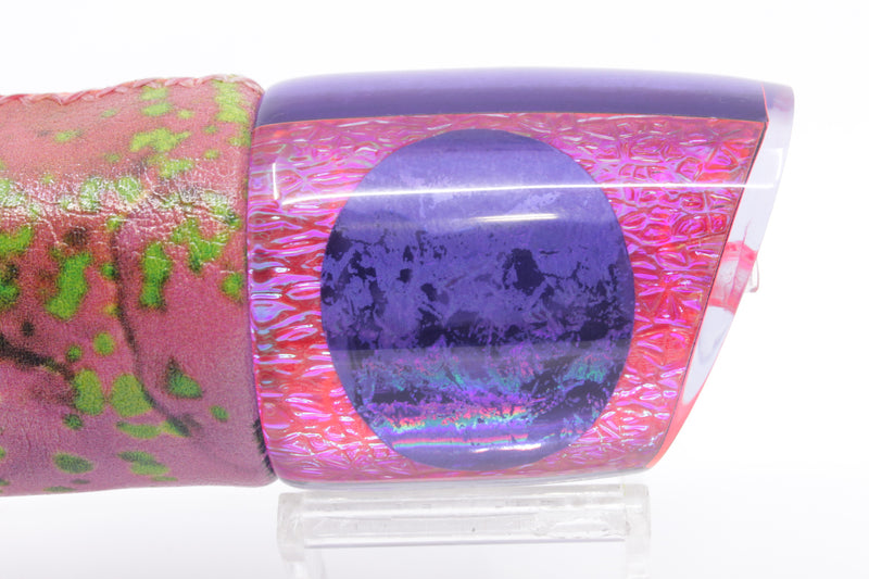 A La Vive Lures Pink Oil Slick Purple Eyes Large Bacchanal 14" 8.7oz ALV Mahi