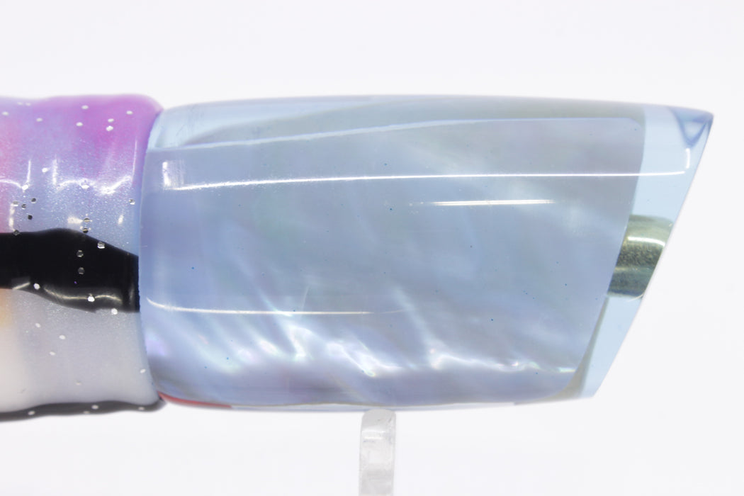 Crampton Baits Ice Blue Resin Real MOP Mini HoG 9" 4oz Skirted Gay Bob