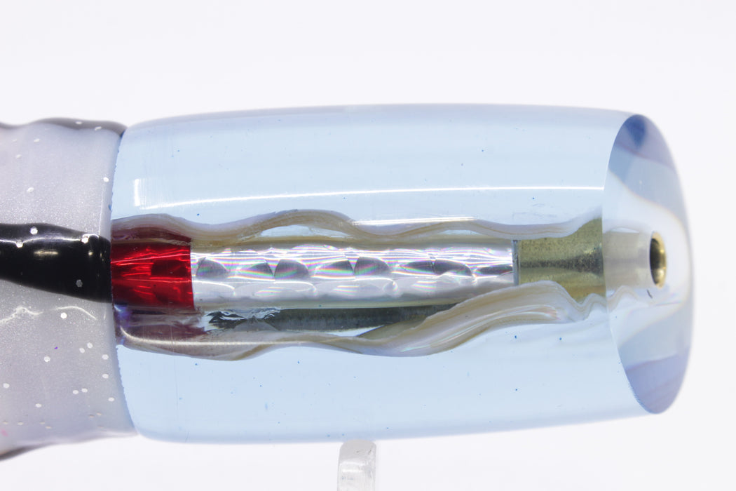 Crampton Baits Ice Blue Resin Real MOP Mini HoG 9" 4oz Skirted Gay Bob