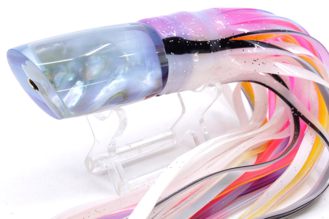 Crampton Baits Ice Blue Resin Real MOP Mini HoG 9" 4oz Skirted Gay Bob