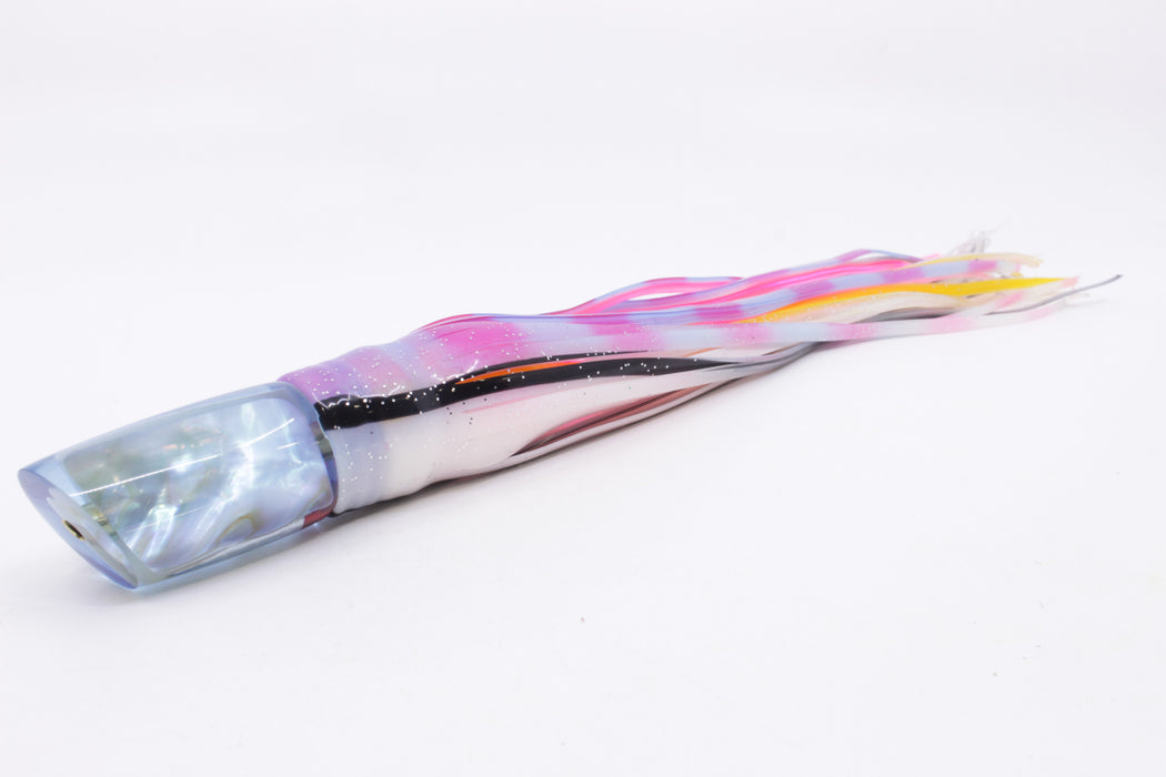 Crampton Baits Ice Blue Resin Real MOP Mini HoG 9" 4oz Skirted Gay Bob