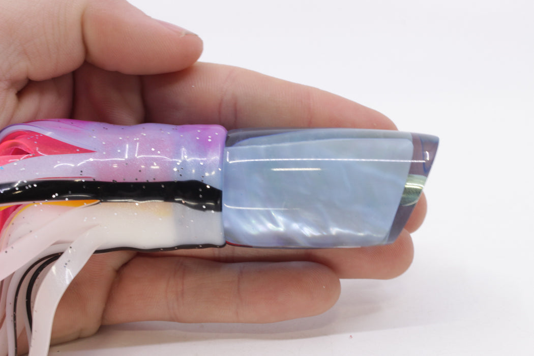 Crampton Baits Ice Blue Resin Real MOP Mini HoG 9" 4oz Skirted Gay Bob