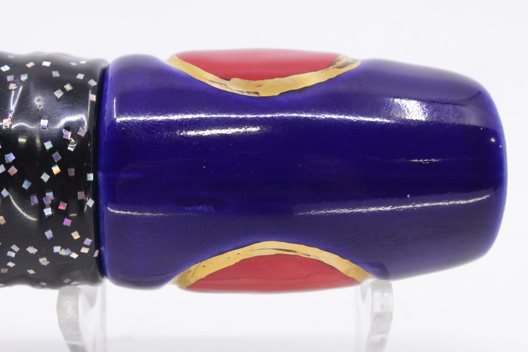 Mark White Lures Dark Blue Pearl Slant 9"+ 8.7oz Skirted Black/Blue