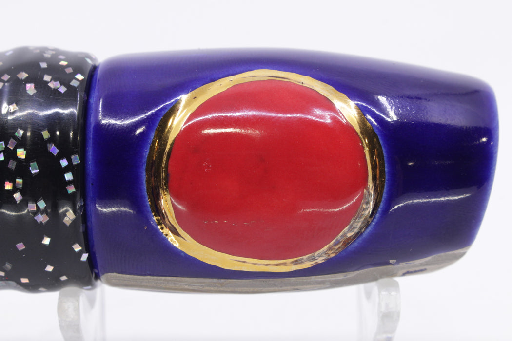 Mark White Lures Dark Blue Pearl Slant 9"+ 8.7oz Skirted Black/Blue