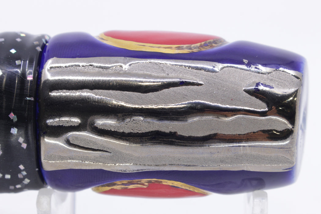 Mark White Lures Dark Blue Pearl Slant 9"+ 8.7oz Skirted Black/Blue