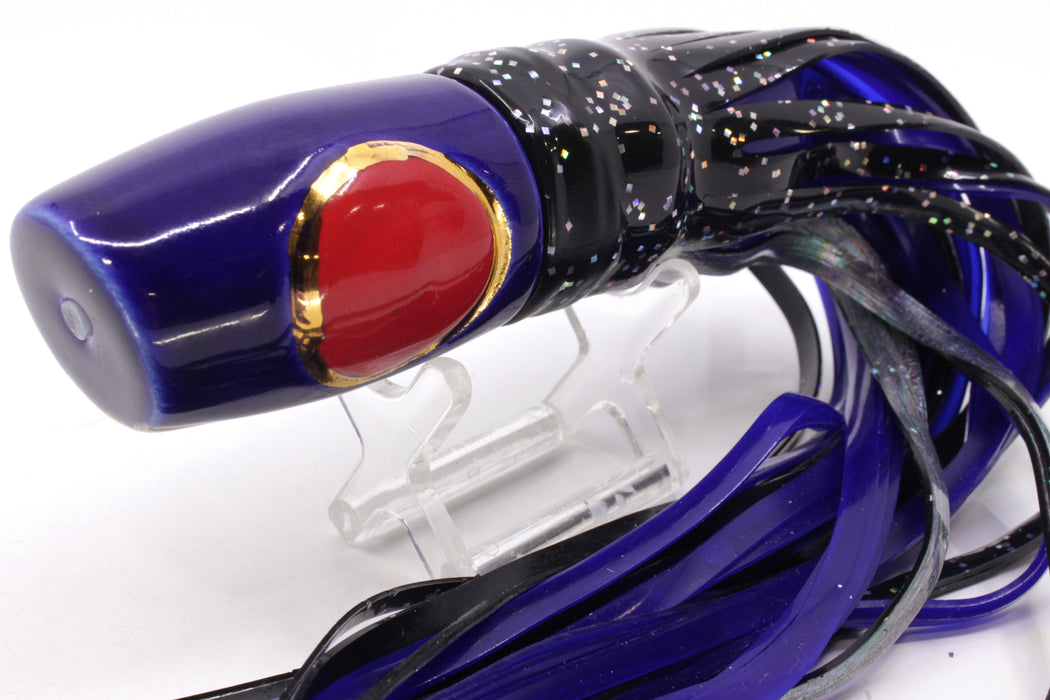 Mark White Lures Dark Blue Pearl Slant 9"+ 8.7oz Skirted Black/Blue