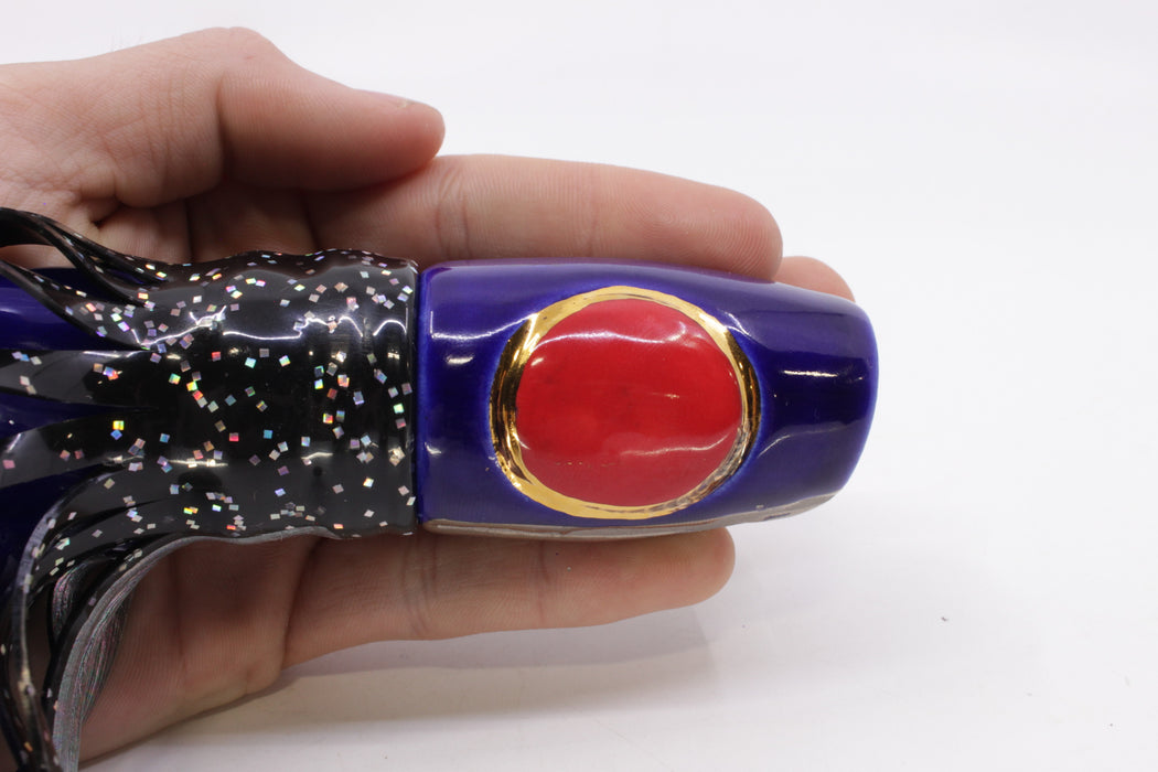 Mark White Lures Dark Blue Pearl Slant 9"+ 8.7oz Skirted Black/Blue