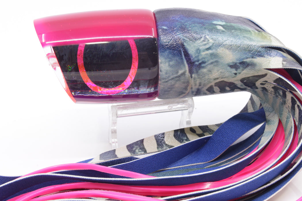 A La Vive Lures Black Rainbow Dark Pink Back Large Bacchanal 14" 8.7oz ALV Wahoo