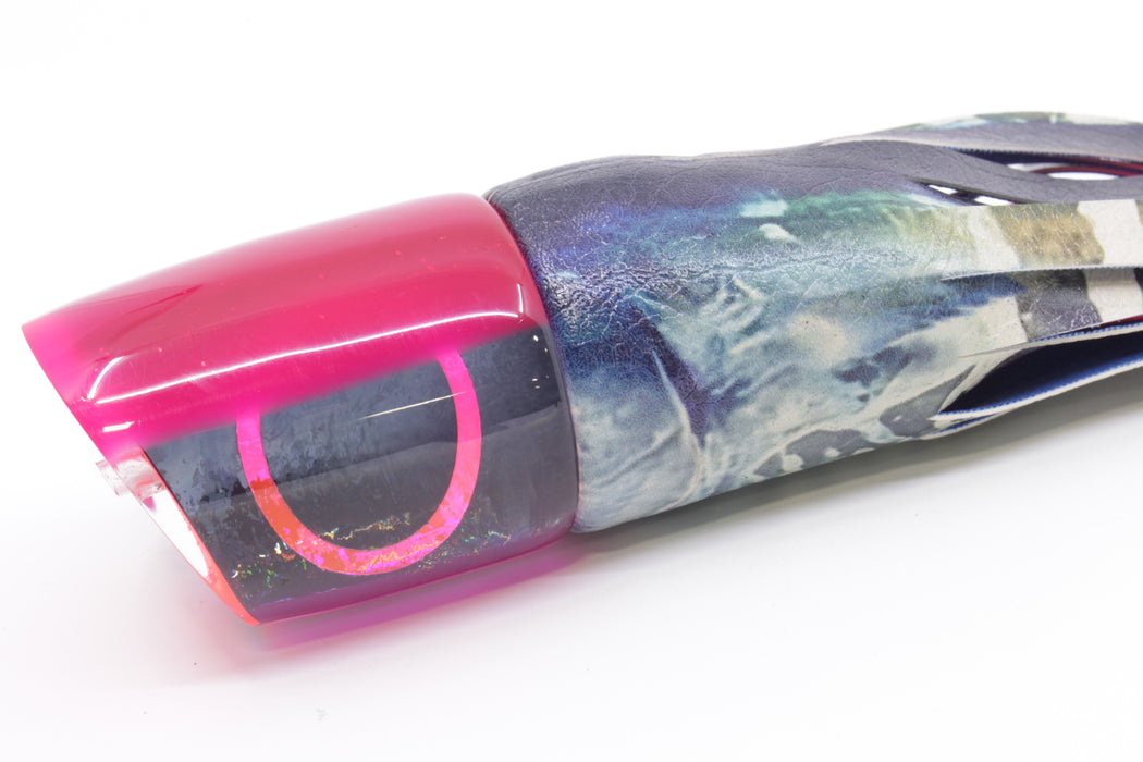 A La Vive Lures Black Rainbow Dark Pink Back Large Bacchanal 14" 8.7oz ALV Wahoo