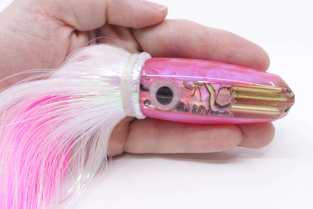 Big Reidee Pink Paua Shell Pink Back/Belly 4-Hole Bullet 9" 5.2oz Strobez White/Pink EZ-K