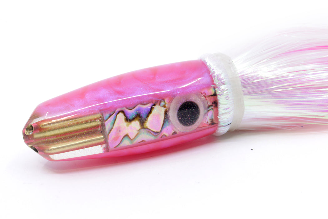 Big Reidee Pink Paua Shell Pink Back/Belly 4-Hole Bullet 9" 5.2oz Strobez White/Pink EZ-K