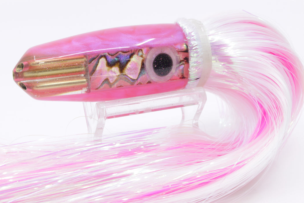 Big Reidee Pink Paua Shell Pink Back/Belly 4-Hole Bullet 9" 5.2oz Strobez White/Pink EZ-K