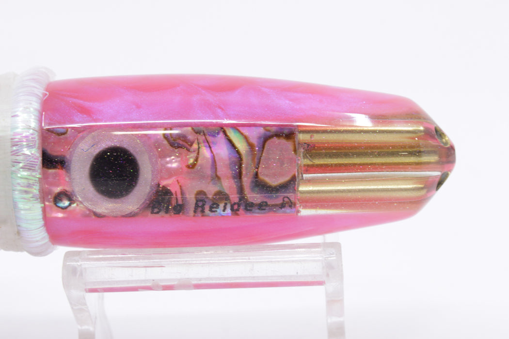 Big Reidee Pink Paua Shell Pink Back/Belly 4-Hole Bullet 9" 5.2oz Strobez White/Pink EZ-K